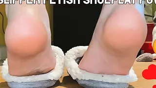 Daisy's Latina Soles Slipper Shoe Play, Dangling Soft Soles, Foot Fetish, Giantess POV, Stinky Feet, Toes, Pedicure