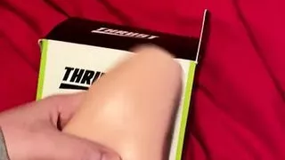 Fucking my pussy with a sex toy and cumming all over the bed