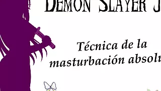 Spanish JOI Demon Slayer, masturbation training game.