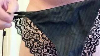 Trying on teenage daughters panties Part 1