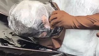 Zentai bondage mummy play