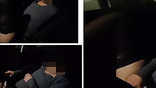 Dogging my wife in public car parking after work and a voyeur fucks her pussy until multi-orgasm - MissCreamy