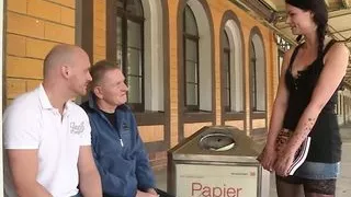 2 Strangers in a Train Station in Hamburg meet a pervert