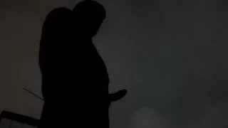 Fingering my cock against the light