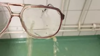 Grandpa’s glasses piss soaked and coated