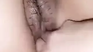 Fisting and licking chubby wife pussy