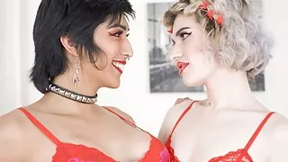 TGIRLS PORN: Pixi Lust and Serena Bubbles Make Love