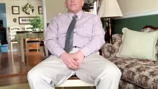 Mature dad get hard and masturbates