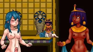 Nayla's Castle PornPlay Hentai game Ep.4 - double penetration from lamia dick-girl goddess