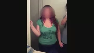 St Pat's Day Big Tit PAWG Redhead gives BJ, gets cum all over her tits