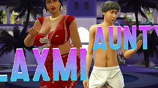 Desi Telugu Busty Saree Aunty Lakshmi got seduced by a young boy - Vol 1, Part 1 - Wicked Whims - With English Subtitles