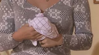 Guy finds his blonde mommy toying young pussy