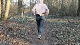 Redhead Beauty Seduces Me With Her Booty While Walking in the Forest. AnnaHomeMix