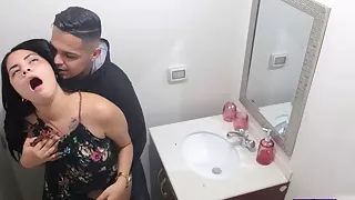 Dad catches his step daughter in the bathroom sniffing around