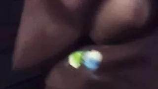 Handjob with brown satin silky print saree from neighbour (16)