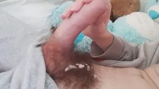 Jerking off and cumming on me