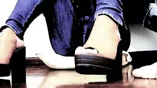 Married woman gives blowjob at country party.