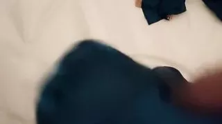 Handjob with blue satin silky salwar of nurse (22)