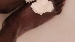 Whipped cream on my feet