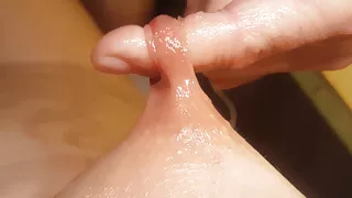 nippleringlover – milf cleaning extreme stretched nipple piercings close-up