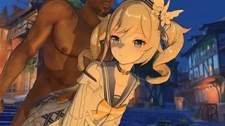 Genshin – Barbara had SEX on the street in the evening after the holiday