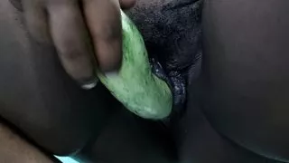 Tamil Aunty Masturbating with cucumber