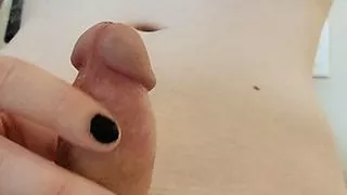 Trans Girl Quick Bathroom Cumshot