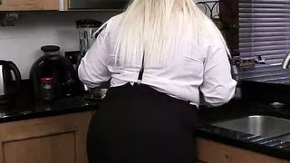 Huge ass blonde secretary pleases boss