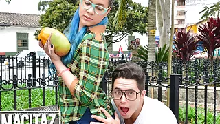 Local Girl Blue Maria Picked Up From The Street And Fucked By Horny Agent - CARNE DEL MERCADO