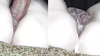 Amateur fucking and huge creampie