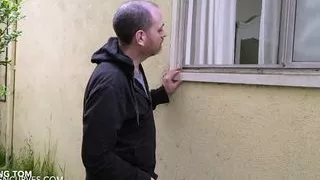 BBW Huge tits Lila Lovely fucks her peeping tom