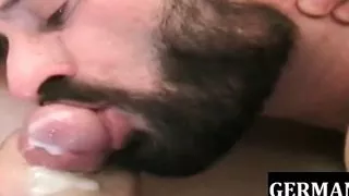 German sturdy DILFs sucking and breeding in trio for jizz