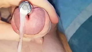 Huge load through penis plug