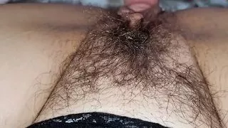 hairy butterfly pussy is fucked and her lover cums all over me
