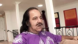 Legendary pornstar gets to fuck a juicy young brunette indoors