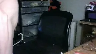 cd having fun blowing clouds - wanking - sucking on dildo , putting on lingerie