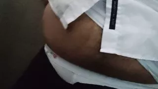 Pissing in a public bath at the work