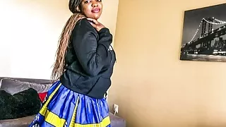 BBW College Girl Lured into Interracial Porn Casting