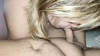 Handjob from the Mistress to her Master til orgasm