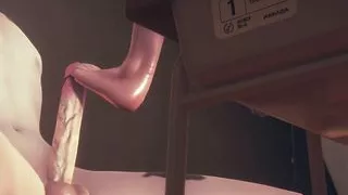 Yaoi Femboy - Kaze footjoob and Bareback in Warehouse