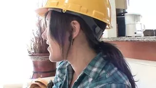 Busty tattooed Amber and Sage have fetish lesbian sex