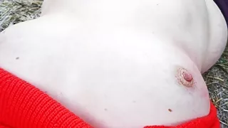 650 hits to her naked breasts in public