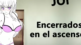 Spanish JOI - Encerrados en el ascensor con tu vecina.