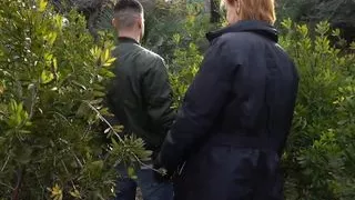 Horny unfaithful MILF gives us a great dose of PUBLIC SEX before her scene!!