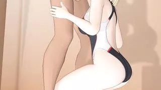 My redheaded girlfriend gives blowjob