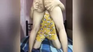 Asian Couple fucking passionately  and ended up creampied