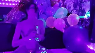 Toke, Smoke & Ride my dildo under blacklights!