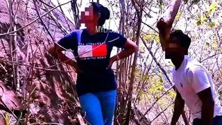 Risky Quick Public Sex in jungle with big tits girlfriend