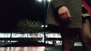 Sissy Karoline shows her Buttplug in Public