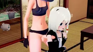 Beatani(Kumagai Chisato) - Belly Inflation from Femboy (Vtuber)